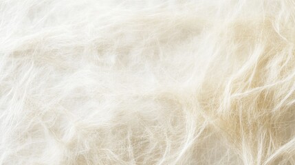 Fototapete - Textured natural fabric with creamy beige fibers and loose structure in a light composition for use as a blurred background in various projects