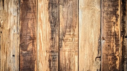 Fototapete - Detailed top view of a textured brown wooden background showcasing various shades of wood grain in a rustic setting ideal for design and decor concepts.