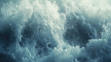 Aufkleber - Dramatic crashing ocean waves creating a dynamic backdrop for creative text or design elements.