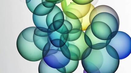 Aufkleber - Colorful bubble arrangement showcasing transparency and overlapping hues in creative design