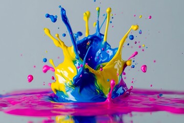 Fototapete - Vibrant colorful background with a textured pattern, blending gradients and abstract designs, perfect for creative projects.

