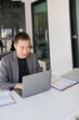 © Charlie's - Business man working using laptop computer Hands typing keyboard. Professional investor working start up project. business planning in office. Technology business