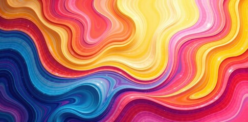Wall Mural - vibrant swirls of color an abstract composition featuring flowing hues and shimmering effects