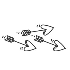 Wall Mural - doodle love arrow icon
