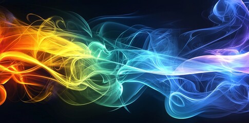 Wall Mural - shiny neon waves pulsating with dynamic electric motion, embodying energy and speed