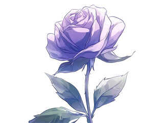 Wall Mural - Isolated light purple rose