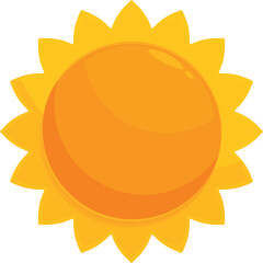 Wall Mural - cartoon sun shining, emitting warm sunlight, symbolizing summer, heat, and energy