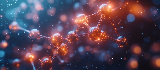 Wall Mural - molecular structure: a 3d rendering of an atom