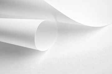 Wall Mural - White paper texture background, a blank canvas for design or print presentation, close-up view