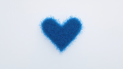 Aufkleber - A creative blue pix heart icon composed of small square pixels, symbolizing love and connectivity in a digital world,