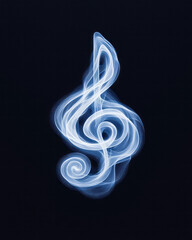 Aufkleber - A vibrant abstract blue pix music note icon, with pixelated curves and dynamic lines enhancing the sense of rhythm and flow,