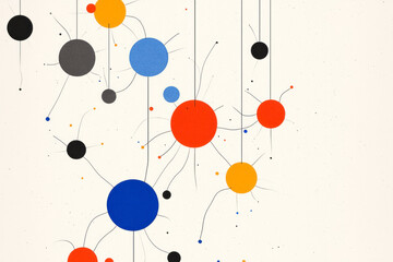 Poster - A minimalist design showcasing simplified neuron structures with bright, interconnected lines that represent the formation of new neural pathways through repeated use,