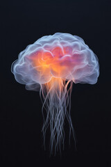 Poster - A surreal depiction of a brain with abstract, colorful neural networks expanding and connecting, symbolizing the growth and adaptability inherent in neuroplasticity,