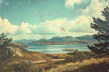 Wall Mural - A vintage photograph of a beautiful landscape.