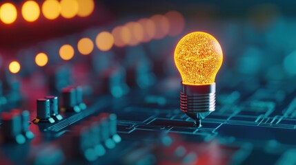 Digital Transformation Business Model Innovation concept. Glowing Brain Connected to Business Model Framework in Abstract Tech Scene
