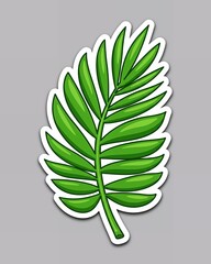 green palm leaf sticker 