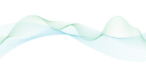 Poster - Abstract blue purple gradient flowing wave lines on white background. Modern colorful wavy lines pattern design element. Suit for poster, website, banner, presentation, cover, brochure, flyer, blue