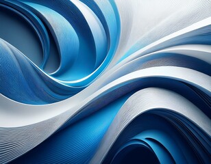 Wall Mural - abstract curved white and blue background
