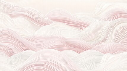 Wall Mural - Seamless wave patterns abstract art soft pink background digital design minimalist viewpoint visual harmony