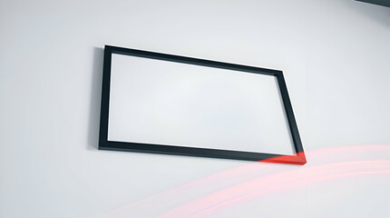 Modern Blank Black Frame Mockup on White Wall, in different Ratios