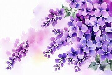 Vibrant Summer Blossom Flowers in Lilac Shades
