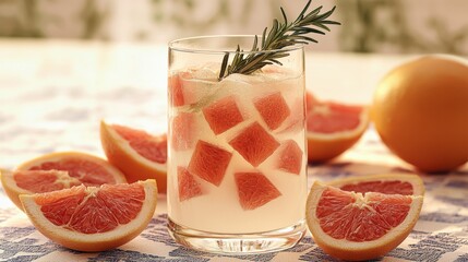 Poster - Refreshing Grapefruit Rosemary Cooler