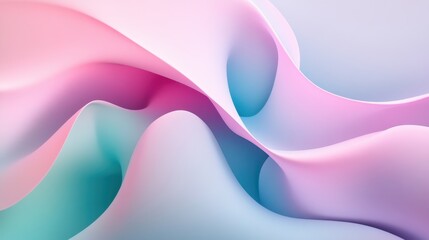 Wall Mural - Soothing abstract background digital art ultra hd pastel gradients gentle atmosphere soft lighting