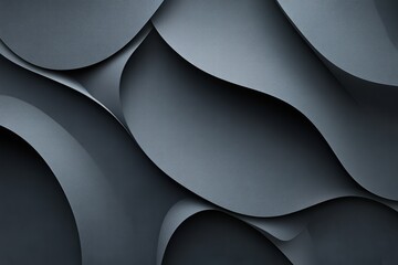 Poster - Dark gray background features smooth curved shapes for modern design inspiration