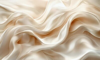 Wall Mural - soft, flowing fabric draped elegantly, showcasing gentle curves and textures, with warm tones blendi
