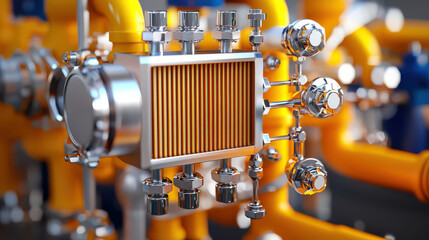 Poster - Efficient liquid filtration system with metallic components and pipes