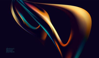 Wall Mural - abstract background of fluid iridescent shape. elegant vector wallpaper.