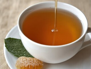 Poster - Herbal Peppermint Tea with Honey