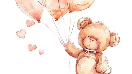 Wall Mural - Cute teddy bear 