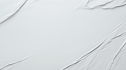Aufkleber - Minimalist high-resolution close-up of crumpled white paper surface. Smooth yet rippled texture with visible creases and folds. Even lighting enhances depth, realism, and tactile impression. A modern,