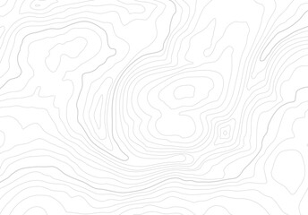 Leinwandbilder - Topographic map background with altitude lines. Abstract terrain topography with elevation levels of the relief