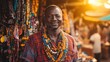 © Ahmadi - African Market Vendor Portrait: A Vibrant Display of Culture and Craftsmanship