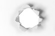 © David Kreuzberg - white torn paper hole isolated on white or transparent png