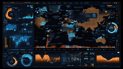 Global Data Network Surveillance System Interface Display