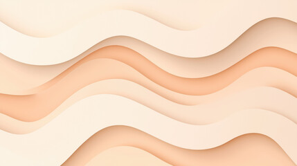 Leinwandbilder - Soft yellow wallpaper with gentle curves symbolizing tranquility and warmth