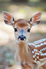 Sticker - Fawn standing on forest floor