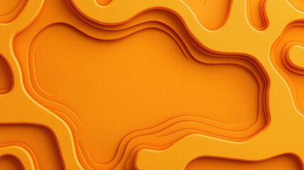 Poster - Warm yellow background with abstract shapes creating dynamic texture