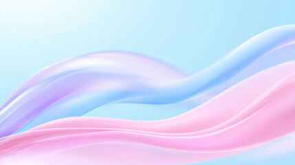 Leinwandbilder - Soft, flowing lines in pastel colors create serene and calming atmosphere