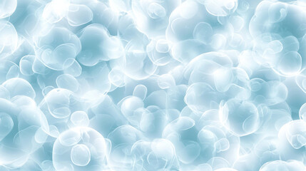 Leinwandbilder - Gentle white texture with abstract shapes and soft bubbles creates serene atmosphere. Ideal for backgrounds and calming designs