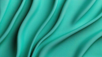 Aufkleber - Soft aqua fabric with smooth waves and gentle folds, perfect for design