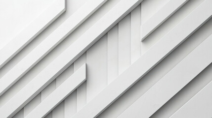 Leinwandbilder - Sleek white geometric patterns create modern and minimalistic background