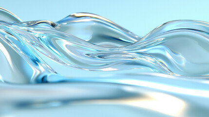 Poster - soft aqua gradient creates calming effect, resembling gentle waves of water