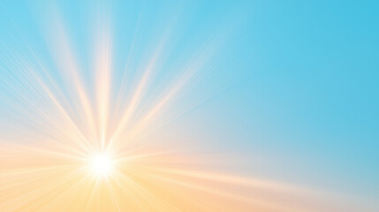 Poster - Soothing blue tones with radiant light and soft gradients create calming atmosphere