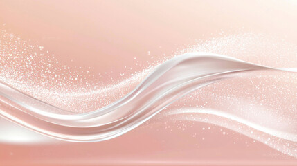 Aufkleber - Soft pink backdrop with delicate patterns and sparkling elements creates serene atmosphere. Ideal for elegant designs and backgrounds