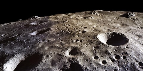 Aufkleber - an asteroids surface, showing metallic and rocky textures as a spacecraft approaches for study.