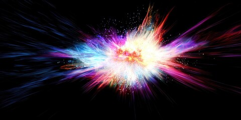 Poster - a supernova explosion, with radiant colors and shockwaves expanding through space, captured in exquisite detail.